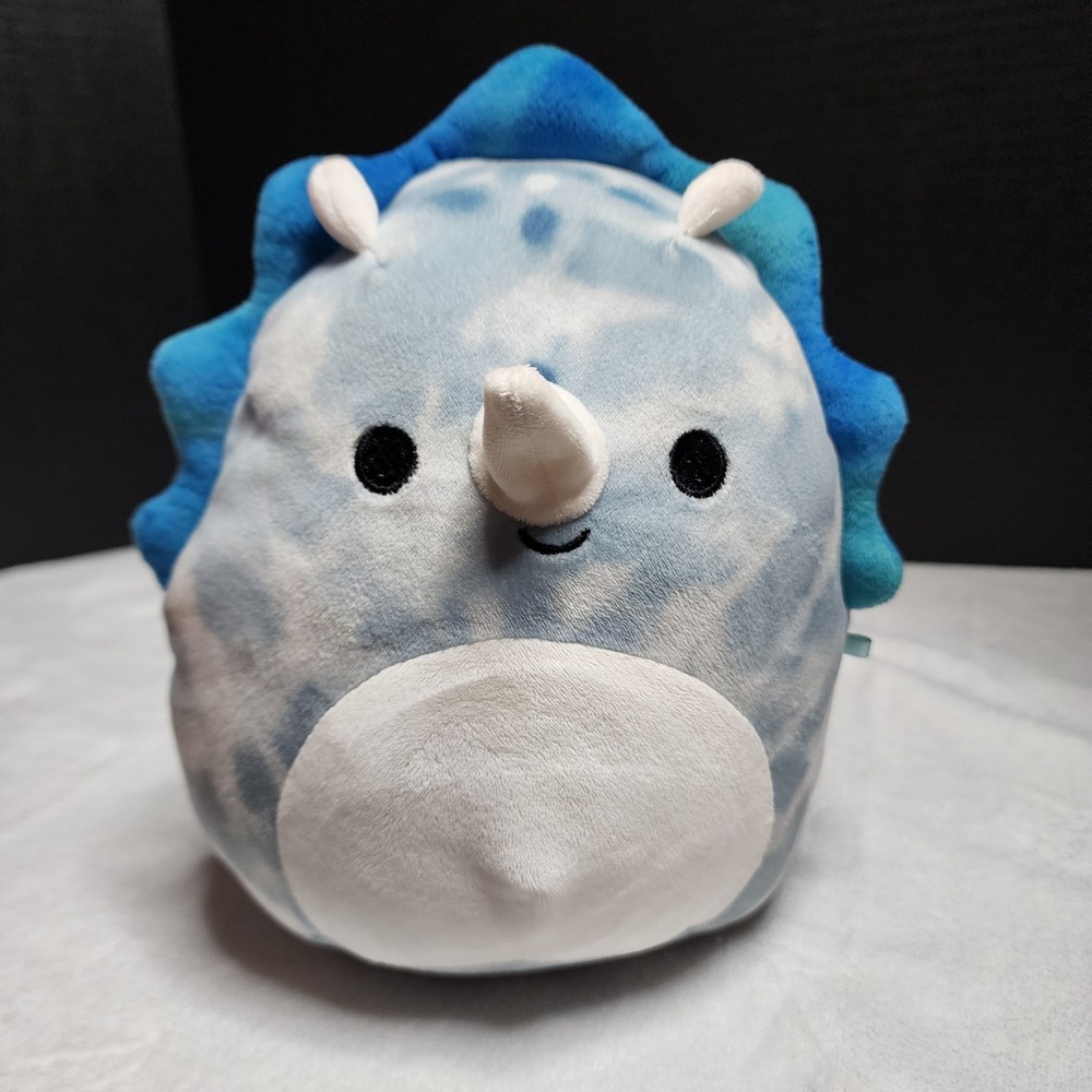 Squishmallows Jerome the Blue Tie Dye Triceratops Plush Stuffed Animal 7.5"